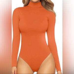 Mango Pop Long Sleeve Orange Bodysuit